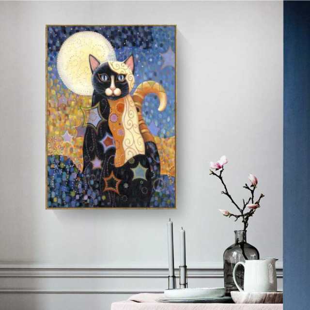 絵画 ファブリック ネコ 猫 パネル 枠付き 40×60cm アート 人気 絵画 ファブリック ネコ 猫 パネル 枠付き 40×60cm アート 人気