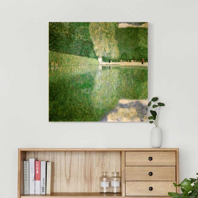 グスタフ クリムト シェーンブルン公園 名画 絵画 50cm×50cm ファブリック インテリア 人気 壁掛け 装飾 ホテル カフェ 旅館 リビング オシャレ アートパネル 送料無料_2