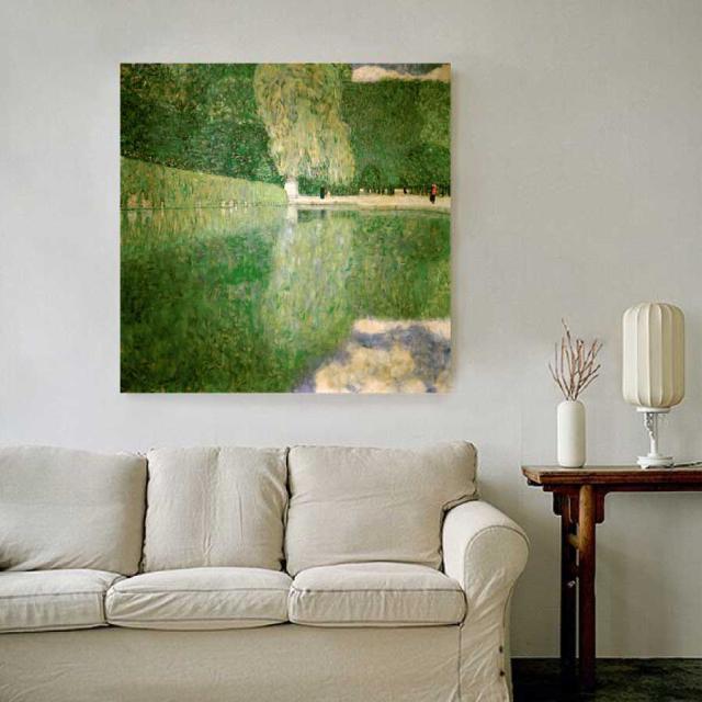 グスタフ クリムト シェーンブルン公園 名画 絵画 50cm×50cm ファブリック インテリア 人気 壁掛け 装飾 ホテル カフェ 旅館 リビング オシャレ アートパネル 送料無料_3