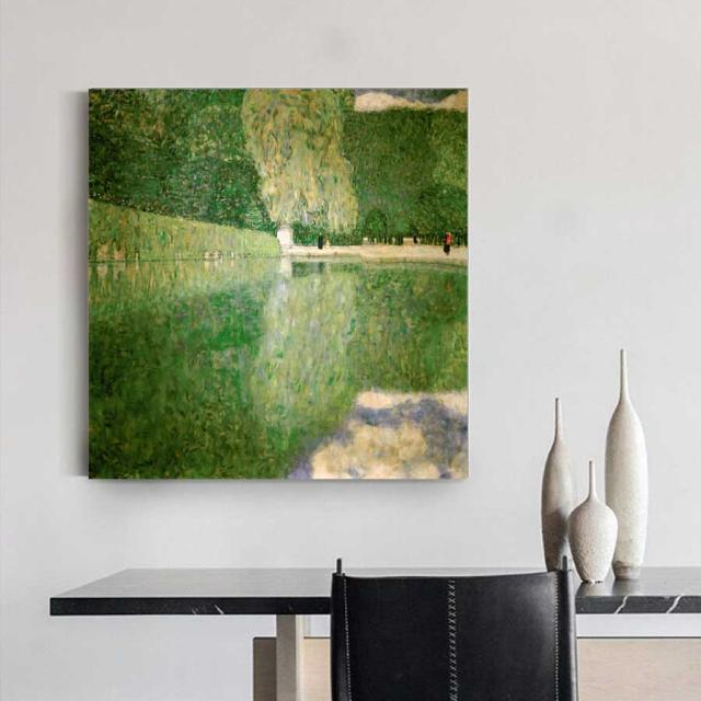 グスタフ クリムト シェーンブルン公園 名画 絵画 50cm×50cm ファブリック インテリア 人気 壁掛け 装飾 ホテル カフェ 旅館 リビング オシャレ アートパネル 送料無料_4