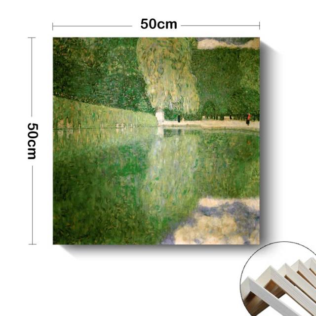 グスタフ クリムト シェーンブルン公園 名画 絵画 50cm×50cm ファブリック インテリア 人気 壁掛け 装飾 ホテル カフェ 旅館 リビング オシャレ アートパネル 送料無料_5