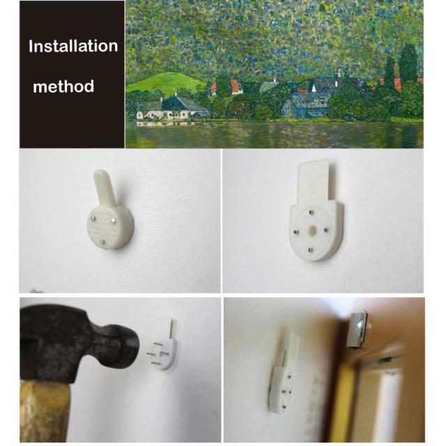 グスタフ クリムト アッター湖畔のリッツルベルク 名画 絵画 60cm×60cm ファブリック インテリア 人気 壁掛け 装飾 ホテル カフェ 旅館 リビング オシャレ アートパネル 送料無料_6