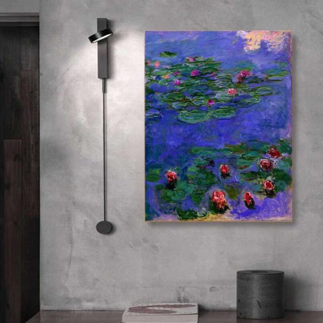 クロード モネ 睡蓮 パネル 40cm×50cm 名画 絵画 インテリア 油絵 風景画 壁掛け 装飾 ホテル カフェ リビング ファブリック アートパネル プレゼント 母の日 送料無料_1