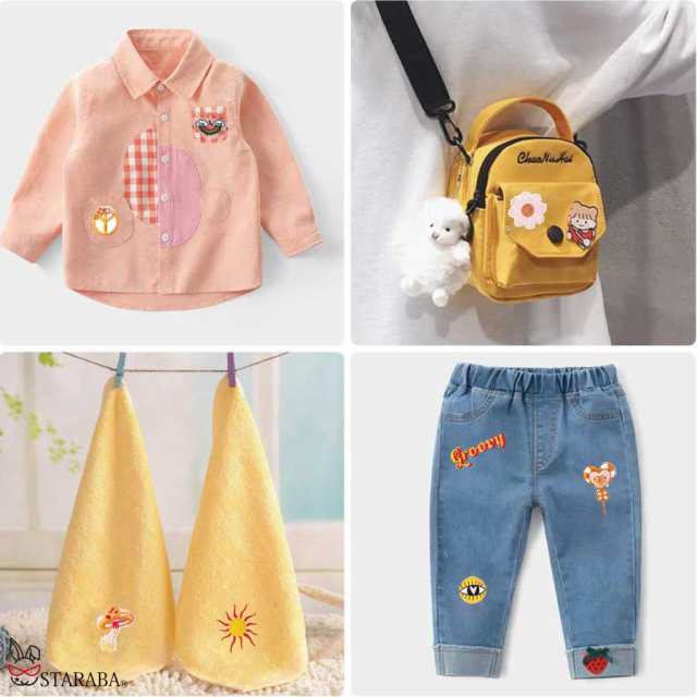 16枚入り 刺繍ワッペン アップリケ アイロン 刺しゅうパッチ