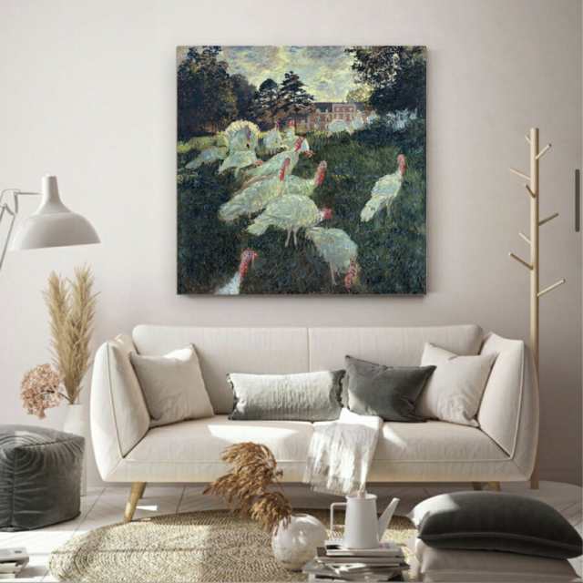 クロード・モネ 七面鳥 ターキー 油絵 風景画 壁掛け 名画 ファブリック オシャレ インテリア アートパネル プレゼント 送料無料の通販は