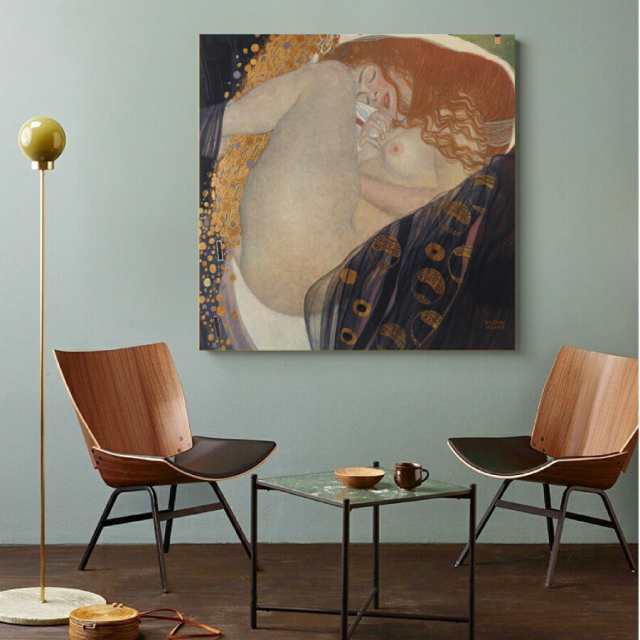 グスタフ クリムト ダナエ 名画 絵画 50cm×50cm インテリア ファブリック 人気 絵 壁掛け 装飾 ホテル カフェ 旅館 リビング オシャレ インテリア アートパネル プレゼント 送料無料の通販は