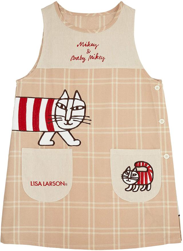 リサ ラーソン マイキーと一緒 ラン型エプロン キャラクター タバード サイドボタン かぶりエプロン 大人用 保母さん 保育園 丸眞 の通販はau Pay マーケット Ashop