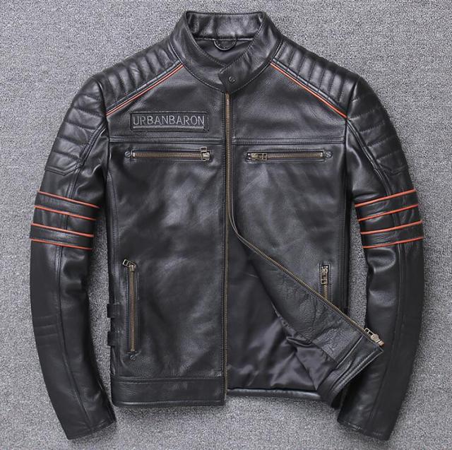 レザージャケット メンズ バイクジャケット 本革ジャケット 新作欧米風 おしゃれ復古調 スカル刺繍ロゴ防風防寒の通販はau Pay マーケット Oggi Shop