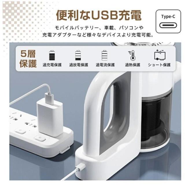 掃除機 コードレス ハンディ 49800pa吸引力 【2026革新モデル&超強力
