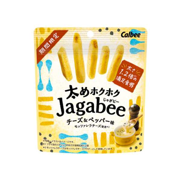 カルビー 太めホクホクJagabee チーズ＆ペッパー 35g 12コ入り