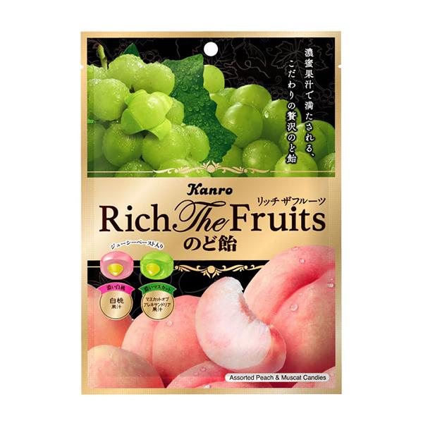 カンロ リッチザフルーツのど飴 58g（個装紙込み） 60コ入り 2026/03/16発売 (4901351002865c)