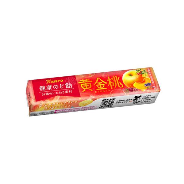 カンロ 健康のど飴黄金桃（スティックタイプ） 11粒 120コ入り 2026/03/02発売 (4901351033654c)