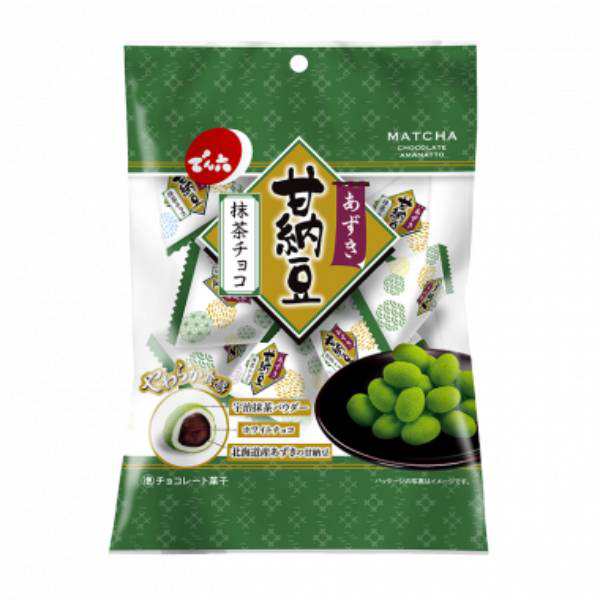 でん六 あずき甘納豆抹茶チョコ 70g（個装込） 48コ入り 2024/09/02発売 (4901930111896c)