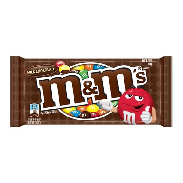 マースジャパン Ｍ＆Ｍ’ｓミルクチョコレートシングル 40g 192コ入り 2023/02/28発売 (4902397840558c)