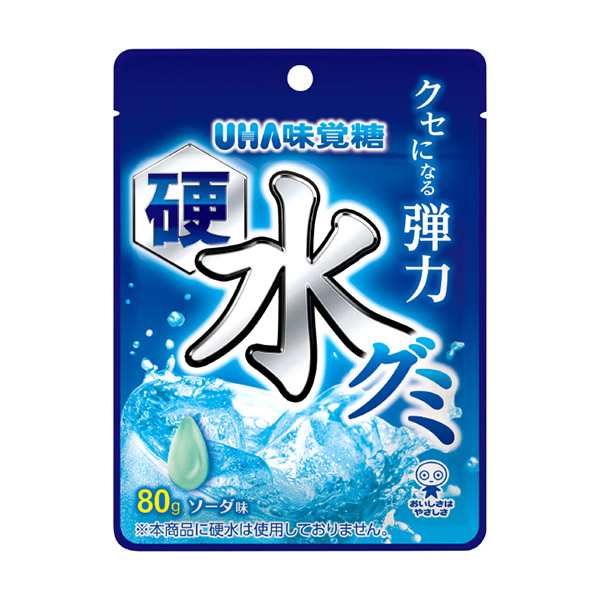 UHA味覚糖 硬水グミ ソーダ味 80g 80コ入り 2024/09/16発売 (4902750768864c)