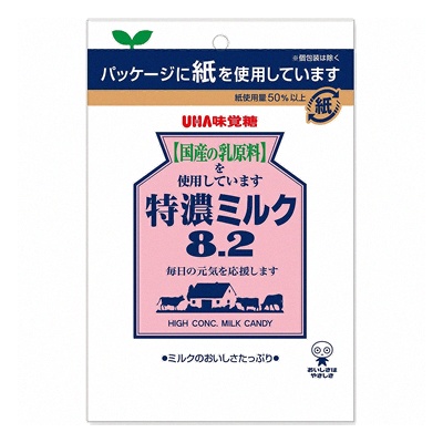 UHA味覚糖 特濃ミルク8.2 88g 72コ入り 2020/03/16発売 (4902750910454c)