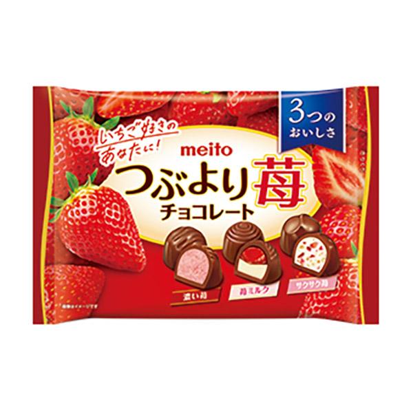 名糖産業 つぶより苺チョコレート 118g（個装紙込み） 18コ入り 2024/07/01発売 (4902757171506)
