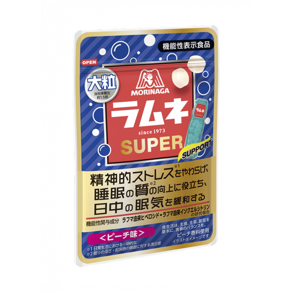 森永製菓 大粒ラムネＳＵＰＥＲ＜ピーチ味＞ 35g 120コ入り 2026/03/03発売 (4902888263286c)