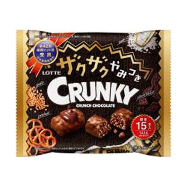 ロッテ ザクザクやみつきクランキー シェアパック 142g 18コ入り 2024/09/24発売 (4903333232628)