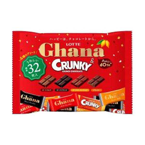 ロッテ ガーナ&クランキーシェアパック 121g 20コ入り 2024/11/26発売 (4903333274826)の通販は