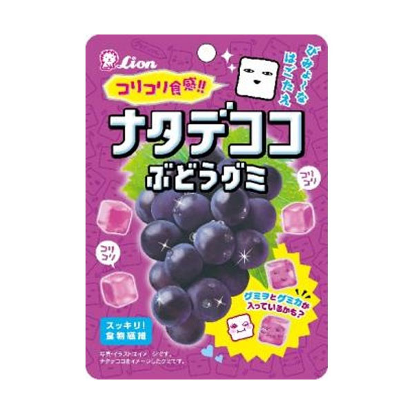 ライオン菓子 ナタデココぶどうグミ 40g 80コ入り 2025/03/17発売 (4903939016097c)