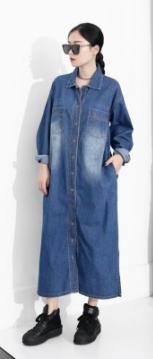 送料無料 デニムワンピース シャツワンピース ジーンズ ロング丈 ワンピース レディース 622の通販はau Pay マーケット U Market