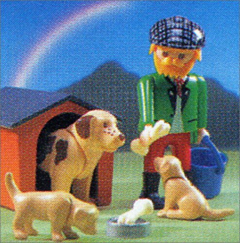 「非常に良い」プレイモービル 農家 犬たち 3005(中古品)