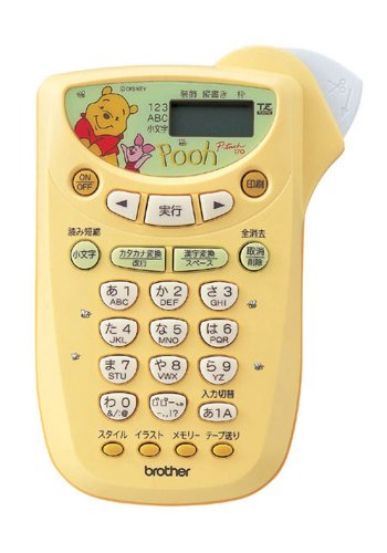 「ほぼ新品」BROTHER ラベルライター P-touch170(PY) プーさんイエロー(中古品)