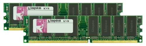 「ほぼ新品」Kingston 2GB 400MHz DDR Non-ECC CL3 (3-3-3) DIMM (Kit of 2) KVR400X64C(中古品)
