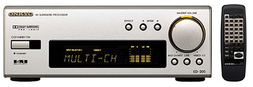 「ほぼ新品」ONKYO INTEC205 サラウンドプロセッサー 5.1ch入力装備 シルバー ED-205(S)(中古品)