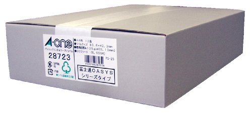 エーワン パソコン&ワープロラベル 富士通OASYSシリーズタイプ A4 12面 500(中古品)