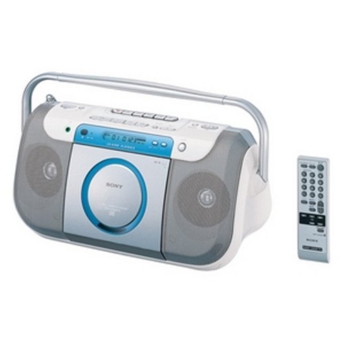 「ほぼ新品」SONY CDラジオカセットコーダー(ブルー) CFD-E100TV(L)(中古品)