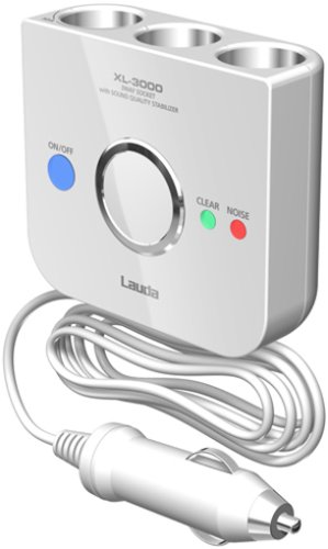 「未使用品」ラウダ ノイズレス電源ソケット「PLUSING」3連WH XL-3000 白(中古品)
