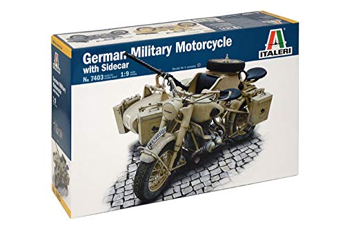 「非常に良い」イタレリ 1/9 WW.II ドイツ軍 軍用サイドカー プラモデル IT7403(中古品)