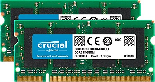 「非常に良い」Crucial [Micron純正] ノートPC用増設メモリ 4GB kit (2GBx2) DDR2-667 (PC(中古品)