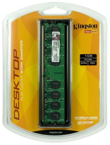 「ほぼ新品」キングストン　デスクトップ用メモリー　Kingston ValueRAM 1 GB DDR2 667 (中古品)