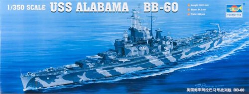 「非常に良い」トランペッター 1/350 アメリカ海軍 BB-60 アラバマ 1942 05307 プラモデル(中古品)