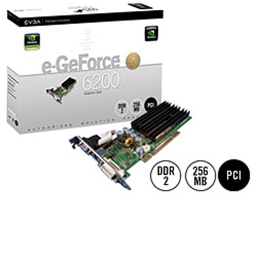 「非常に良い」EVGA 256-p1-n399-lx e-geforce 6200?256?MB ddr2?PCIグラフィックカード(中古品)