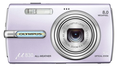 OLYMPUS デジタルカメラ μ830 (ミュー) パールアメジスト μ830LTBLU(中古品)