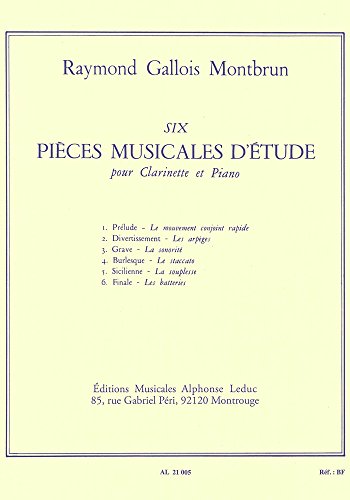 「ほぼ新品」ガロワ=モンブラン : クラリネットの目的の6つの読み合わせる曲 (クラリネット、ピ (中古品)