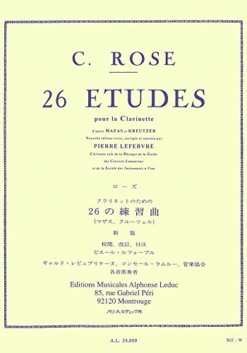「非常に良い」ローズ : クラリネットの為の26の練習曲 (クラリネット教則本) ルデュック (中古品) 8,468円