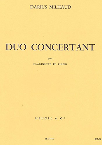 ミヨー : 協奏的二重奏曲 (クラリネット、ピアノ) ウジェル出版(中古品)