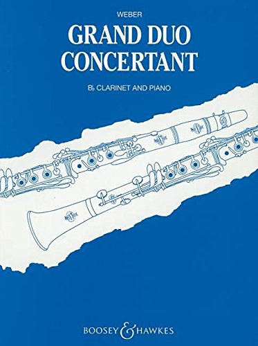 「非常に良い」ウェーバー : 大協奏的二重奏曲 (クラリネット、ピアノ) ブージー&amp;ホークス(中古品)