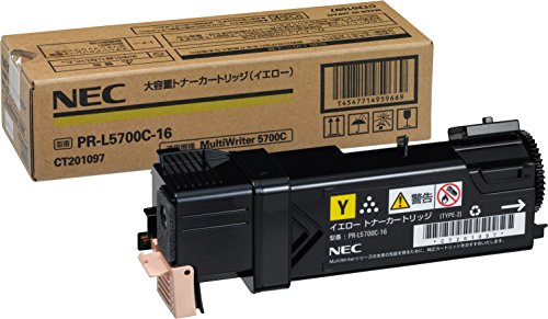 NEC PR-L5700C-16 大容量トナー イエロー(2000枚) NE-TNL5700-16J(中古品)の通販は