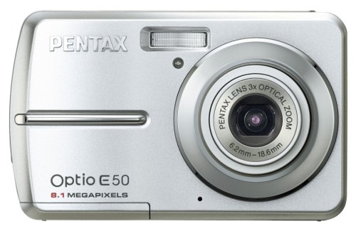 PENTAX デジタルカメラ OPTIO E50 シルバー 810万画素 光学3倍ズーム(中古品)の通販は