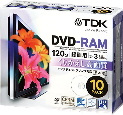 「未使用品」TDK 録画用DVD-RAM デジタル放送録画対応(CPRM) インクジェットプリンタ対 (中古品)