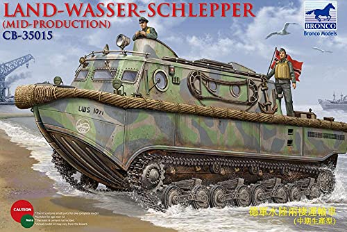 「非常に良い」ブロンコモデル 1/35 独 水陸両用牽引車LWSラントワッサシュレッパー中期型(中古品)