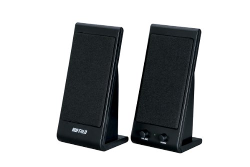 「非常に良い」iBUFFALO スピーカー USB接続 コンセント不要 1W ブラック BSSP01UBK(中古品)