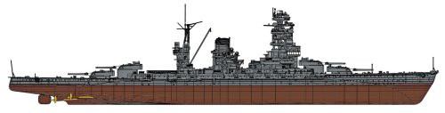 ハセガワ 1/350 日本海軍 戦艦 陸奥(中古品)