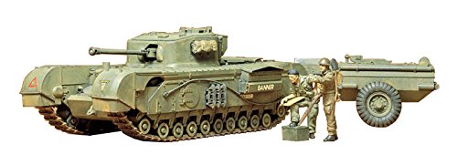 「ほぼ新品」タミヤ 1/35 ミリタリーミニチュアシリーズ チャーチルクロコダイル 35100(中古品)